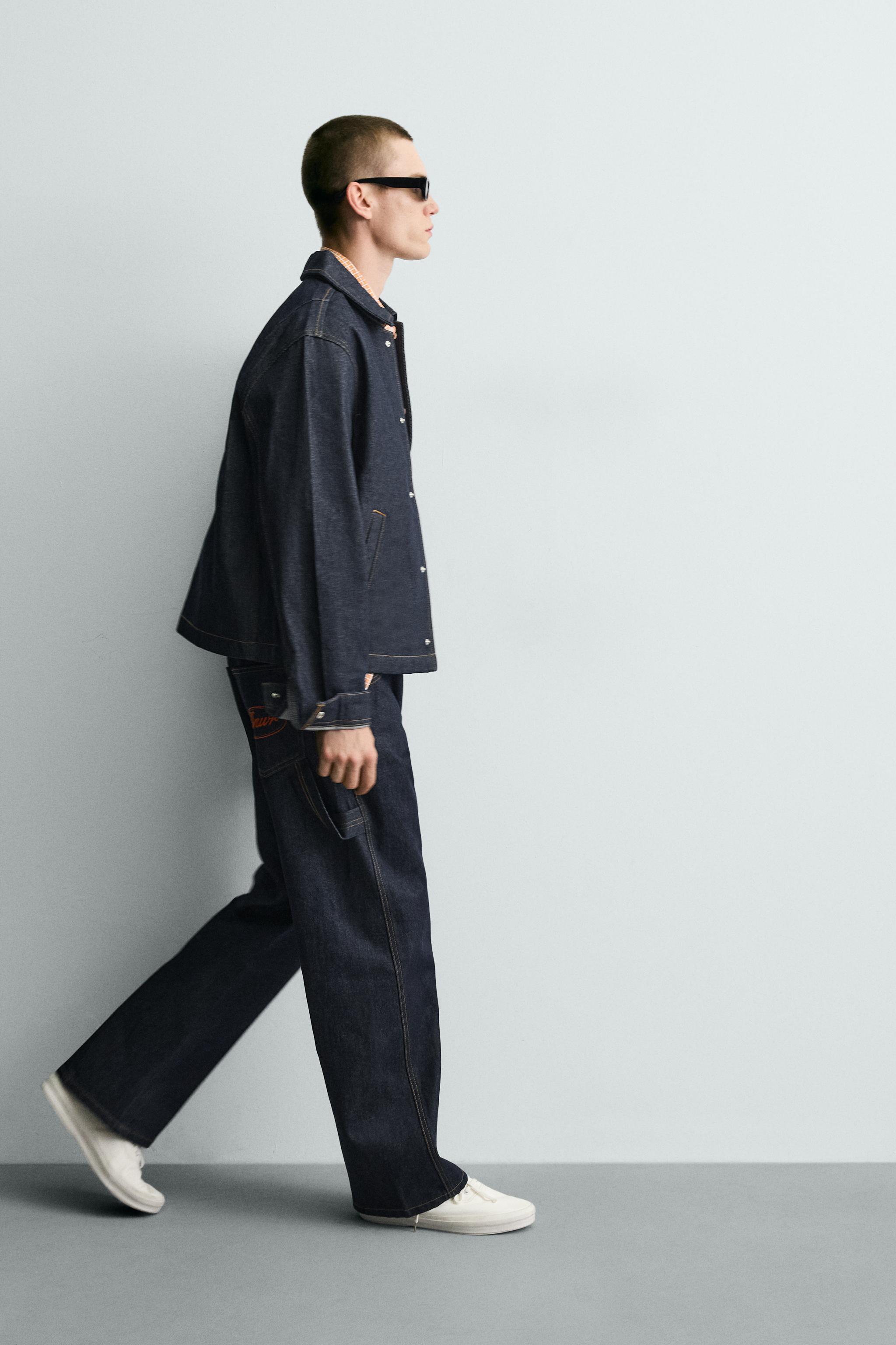 EMBROIDERED LOOSE FIT JEANS